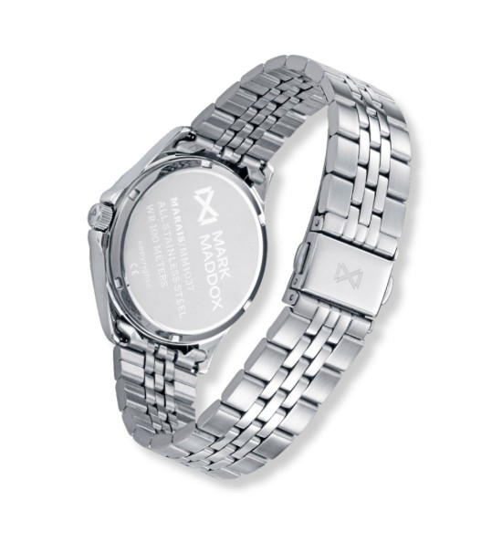 Reloj Mark Maddox mujer con esfera azul y correa de acero elegante