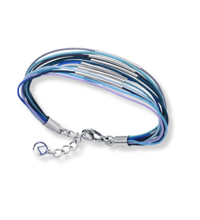 Pulsera Viceroy para mujer con acero y cordones en tonos azules, diseño moderno y sofisticado