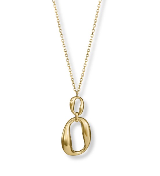 Collar Viceroy daurat amb cadena llarga i penjoll orgànic elegant per a dona