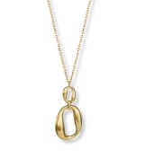 Collar Viceroy dorado con cadena larga y colgante orgánico elegante para mujer