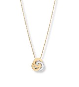 Colgante Viceroy de mujer con círculos entrelazados en acero bicolor dorado y plateado