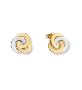 Pendientes Viceroy de mujer con círculos entrelazados en acero bicolor, diseño moderno y elegante