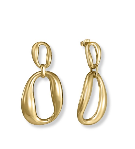 Pendientes largos Viceroy dorados con diseño moderno y elegante para mujer