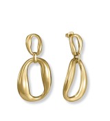 Pendientes largos Viceroy dorados con diseño moderno y elegante para mujer