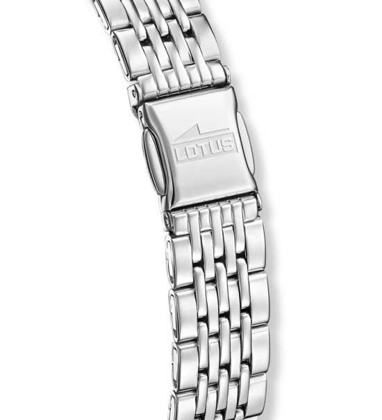 Reloj Lotus para mujer con esfera azul texturizada y pulsera de acero inoxidable
