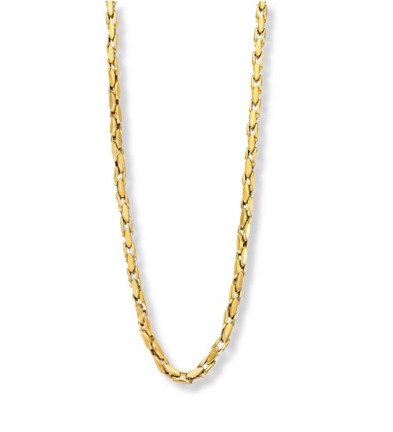 Collar cadena Lotus Style d’acer daurat matisat per home amb estil modern i elegant per al dia a dia.