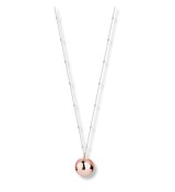 Collar cridador d'àngels d’acer IP rosa amb cadena llarga per dones embarassades.