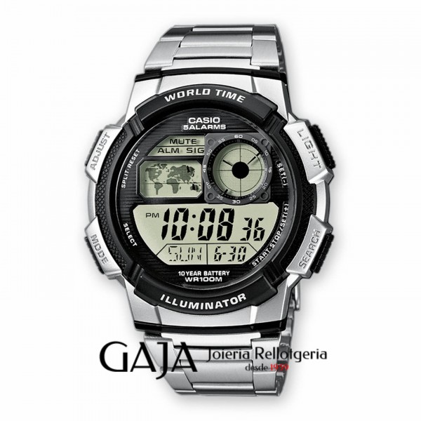 Rellotge Casio Digital cadena d'acer inoxidable AE-1000W-1AVEF