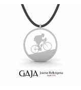 Colgante ciclismo bicicleta carretera de plata