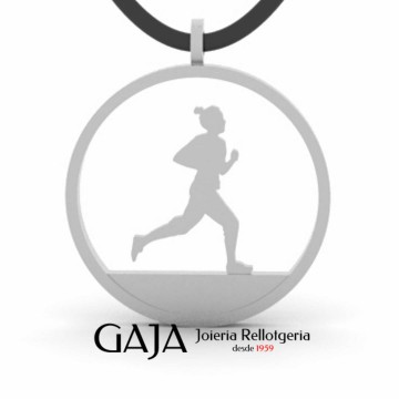 Colgante de plata mujer running
