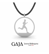 Colgante de plata mujer running