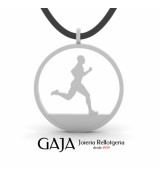 Colgante de plata mujer running