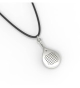 Colgante raqueta pádel plata