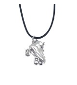 Colgante plata patín hockey patines de plata