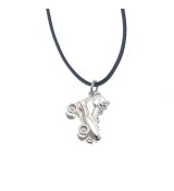 Colgante patín patinaje artistico plata