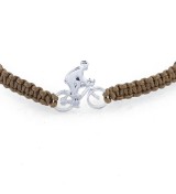 Braçalet ciclista plata macrame daurat