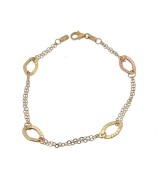 Braçalet d'or groc 18 quirats cadena