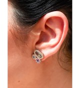 Pendientes plata primera ley cuarzo color