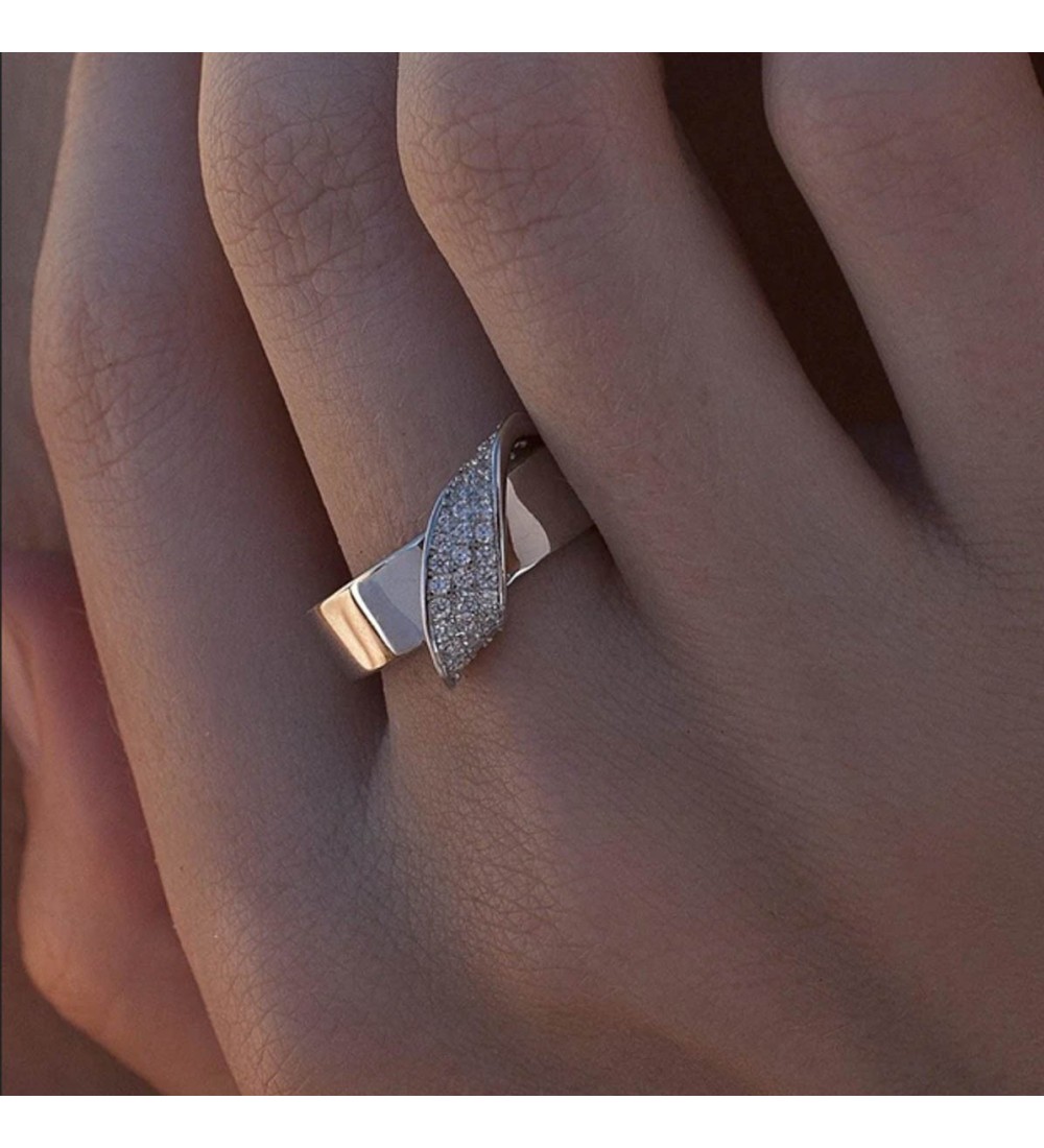 Anell plata rodiada circonites lineargent